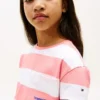 T-shirt à rayures et poche pour enfant