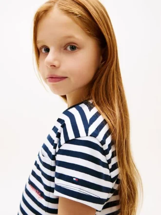 T-shirt à rayures et poche pour enfant