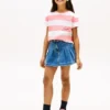 T-shirt à rayures et poche pour enfant