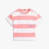 T-shirt à rayures et poche pour enfant