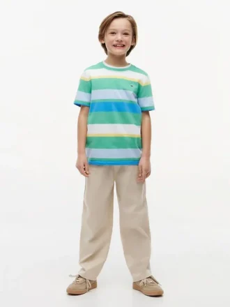 T-shirt à rayures multicolores pour enfant T-shirt à rayures multicolores pour enfant