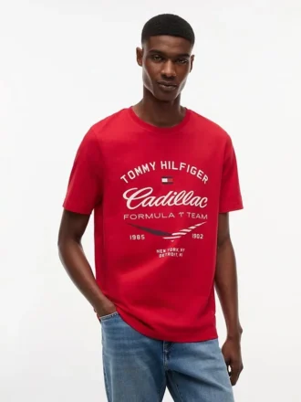 T-shirt rétro à chevrons Tommy x Cadillac F1® Team