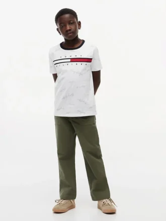 T-shirt Signature Flag Stripe Logo pour enfant