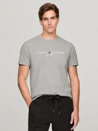 T-shirt slim fit avec logo Tommy brodé