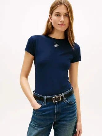 T-shirt slim fit à monogramme