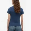 T-shirt slim fit teint en pièce avec logo Crest