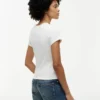 T-shirt slim fit teint en pièce avec logo Crest