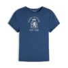 T-shirt slim fit teint en pièce avec logo Crest