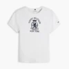 T-shirt slim fit teint en pièce avec logo Crest