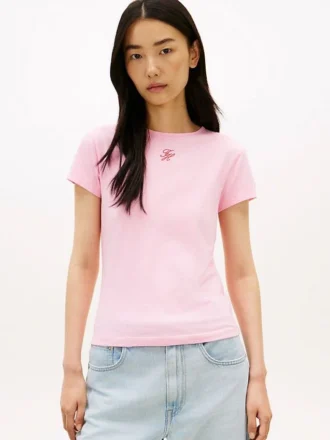 T-shirt slim à monogramme