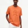 T-shirt teint en pièce avec logo feuille de laurier T-shirt teint en pièce avec logo feuille de laurier