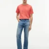 T-shirt teint en pièce avec logo feuille de laurier T-shirt teint en pièce avec logo feuille de laurier
