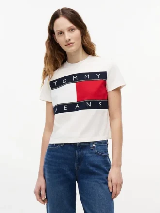 T-shirt Tommy Jeans avec grand logo drapeau