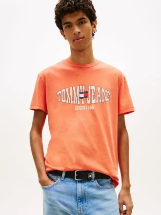 T-shirt Tommy Jeans avec logo drapeau ondulé