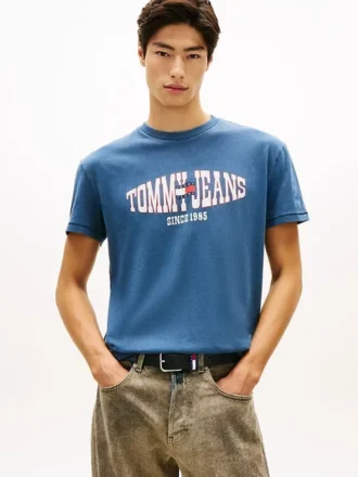 T-shirt Tommy Jeans avec logo drapeau ondulé