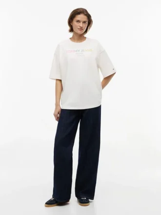 T-shirt Tommy Jeans avec logo en cristaux