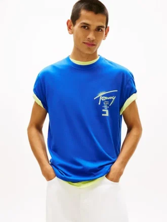 T-shirt Tommy Jeans avec logo peint à la bombe