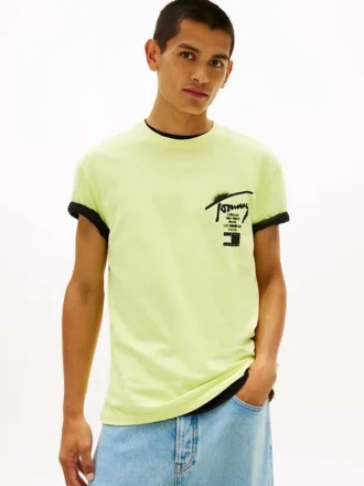 T-shirt Tommy Jeans avec logo peint à la bombe