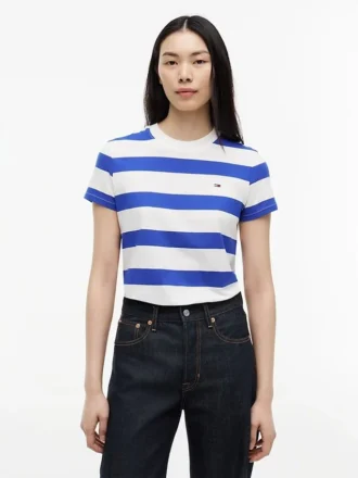 T-shirt Tommy Jeans à rayures rugby