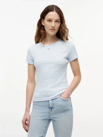 T-shirt Tommy Jeans slim stretch à côtes