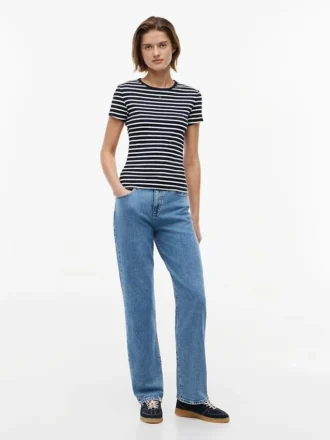 T-shirt Tommy Jeans slim stretch à côtes