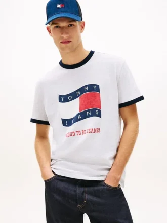 T-shirt Tommy Jeans Wavy Flag Ringer