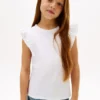 T-shirt à volants et œillets brodés pour enfant