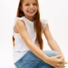 T-shirt à volants et œillets brodés pour enfant