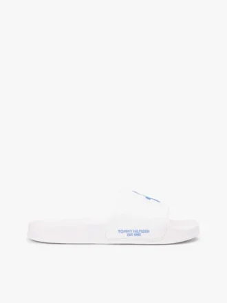 Tongs de piscine en toile avec monogramme brodé