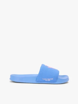 Tongs de piscine en toile avec monogramme brodé