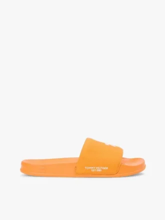 Tongs de piscine en toile avec monogramme brodé