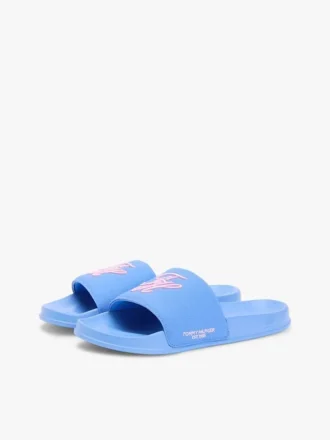 Tongs de piscine en toile avec monogramme brodé