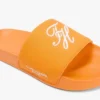 Tongs de piscine en toile avec monogramme brodé