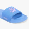 Tongs de piscine en toile avec monogramme brodé