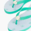 Tongs à imprimé monogramme et détails métalliques