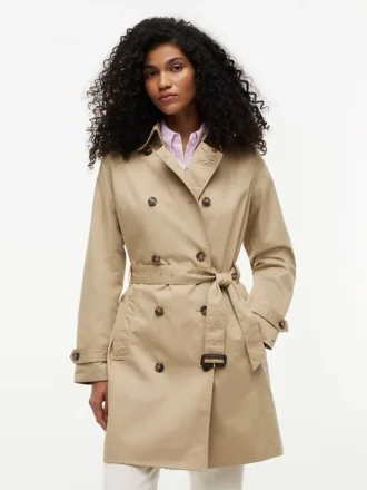 Trench-coat croisé à ceinture
