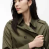 Trench-coat croisé à ceinture Trench-coat croisé à ceinture