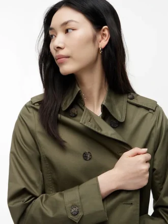 Trench-coat croisé à ceinture