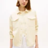 Veste chemise en denim teint en pièce Veste chemise en denim teint en pièce