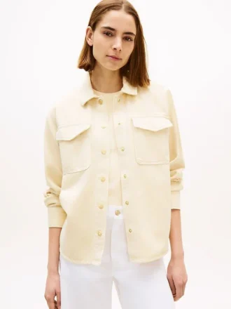 Veste chemise en denim teint en pièce
