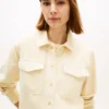 Veste chemise en denim teint en pièce Veste chemise en denim teint en pièce