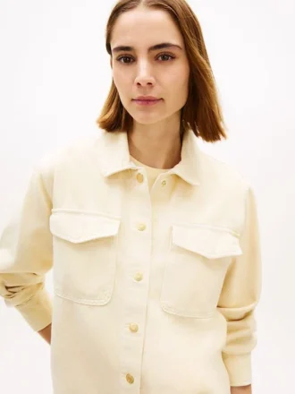 Veste chemise en denim teint en pièce