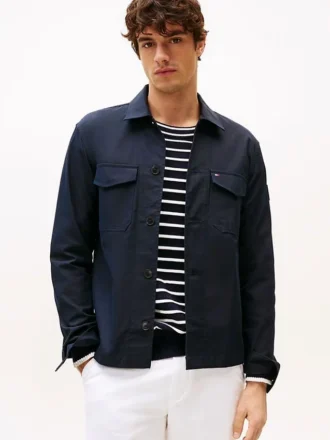 Veste chemise en sergé