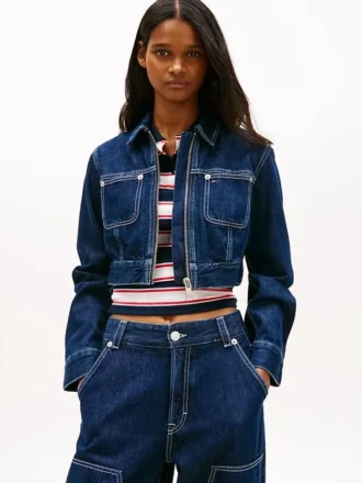 Veste courte en denim zippée Tommy Jeans