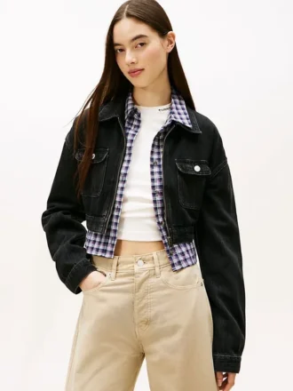 Veste courte en denim zippée Tommy Jeans
