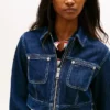 Veste courte en denim zippée Tommy Jeans Veste courte en denim zippée Tommy Jeans