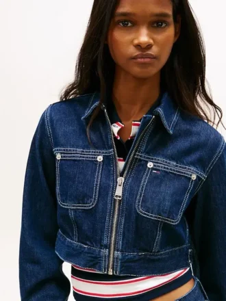 Veste courte en denim zippée Tommy Jeans