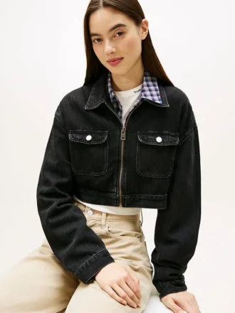 Veste courte en denim zippée Tommy Jeans