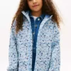 Veste de pluie à capuche à imprimé floral pour enfants