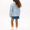 Veste de pluie à capuche à imprimé floral pour enfants